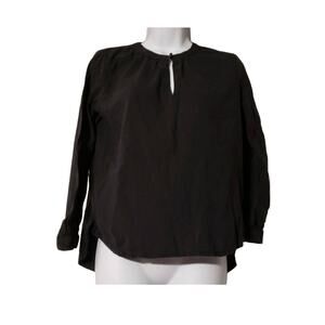 Levi's Black Keyhole Long Sleeve Blouse Size XS